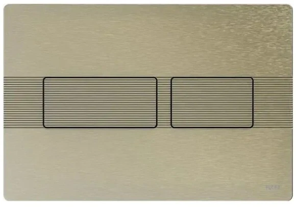 Tece Solid Dual Flush, Linear Brushed Nickel New