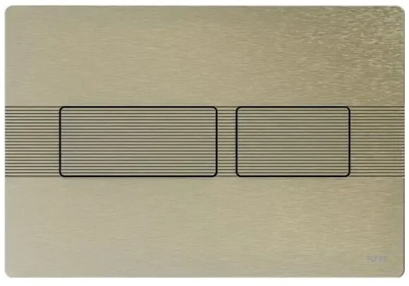 Tece Solid Dual Flush, Linear Brushed Nickel New