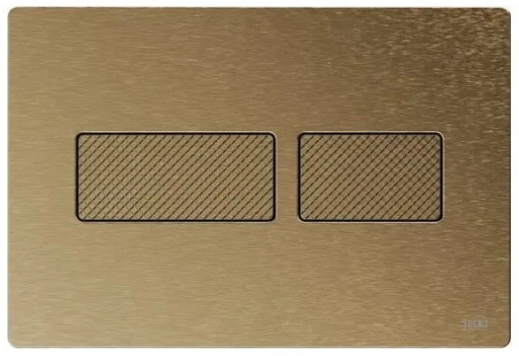 Tece Solid Dual Flush, Knurled Brushed Bronze New