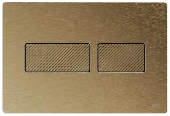 Tece Solid Dual Flush, Knurled Brushed Bronze New