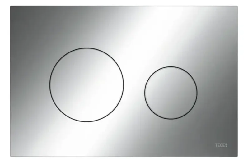 Tece Loop Dual Flush, Plastic, Matt Chrome product image - Image 1