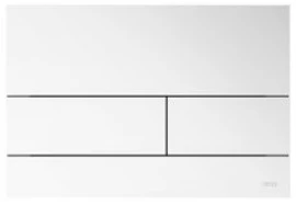 Tece Square Dual Flush, Metal, White