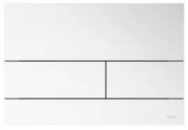 Tece Square Dual Flush, Metal, White