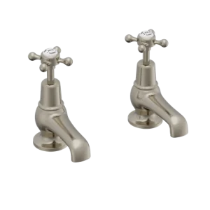 Burlington Claremont 3" Basin Taps Brushed Nickel