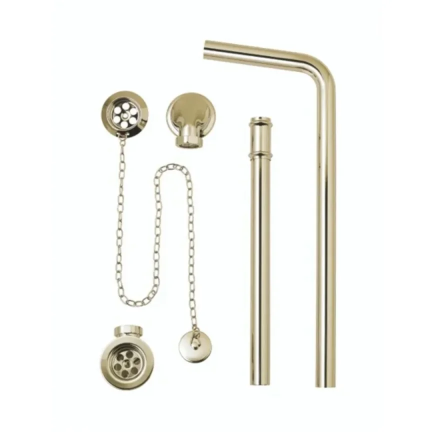 Bc Designs Plug & Chain Exposed Ext Bath Waste Gold product image - Image 1