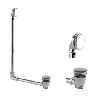 Britton External Bath Overflow, Click-clack Waste