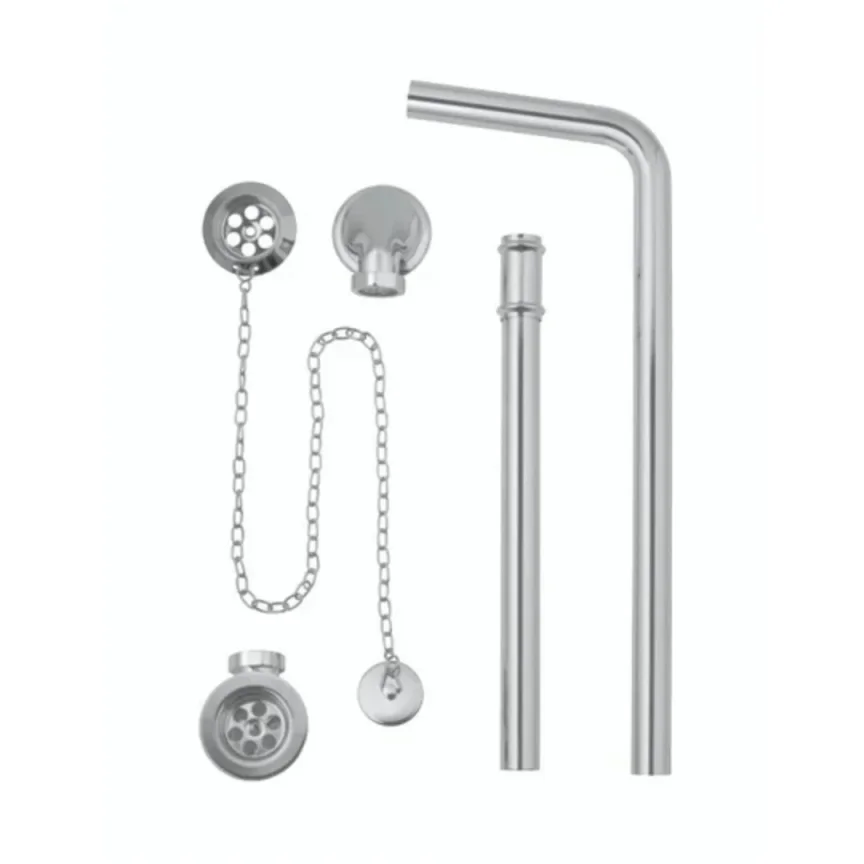 Bc Designs Plug & Chain Exposed Ext Bath Waste Brushed Chrome product image - Image 1