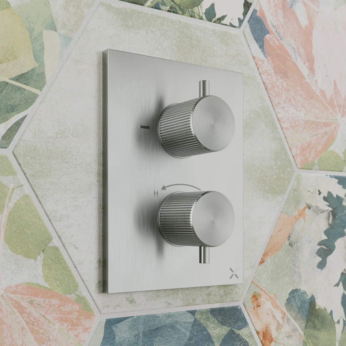 Just Taps Square Thermostatic Bar Valve Chrome