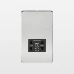 Cubico Dual Voltage White Shaver Socket