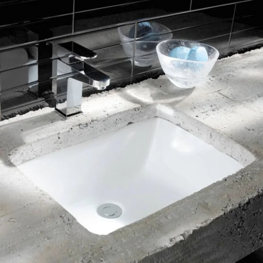 Crosswater Ancona Basin 570 C/W Fixings White