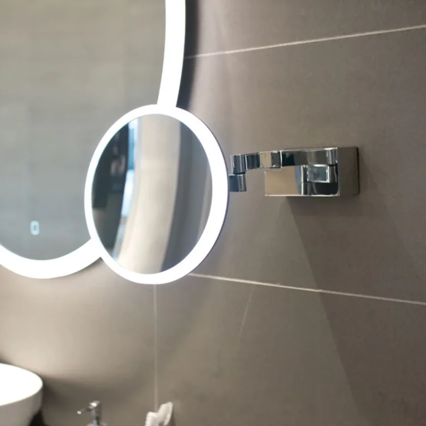 Bagno Design Hotel Wall Mounted LED Vaniy Mirror Matt Black