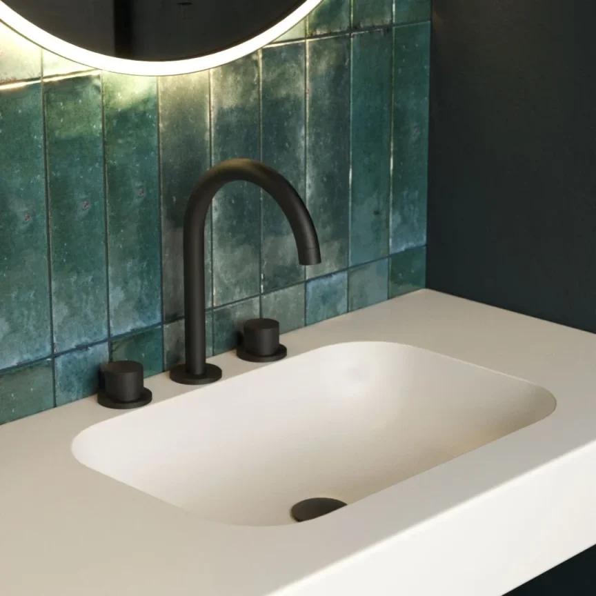 3 Hole Deck Mounted Basin Taps