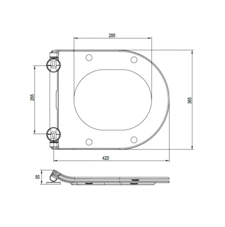 Crosswater Kai X Compact Close Coupled Toilet with Cistern and Soft Close Seat - Image 8