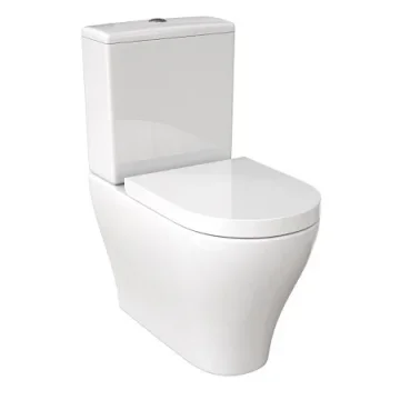 Saneux Prague Close Coupled Toilet with Rimless Pan, Cistern and Soft Close Seat - Image 2