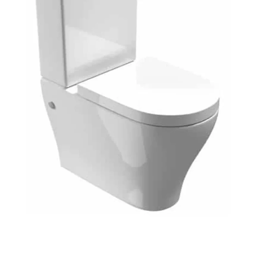 Saneux Prague Close Coupled Toilet with Rimless Pan, Cistern and Soft Close Seat - Image 5