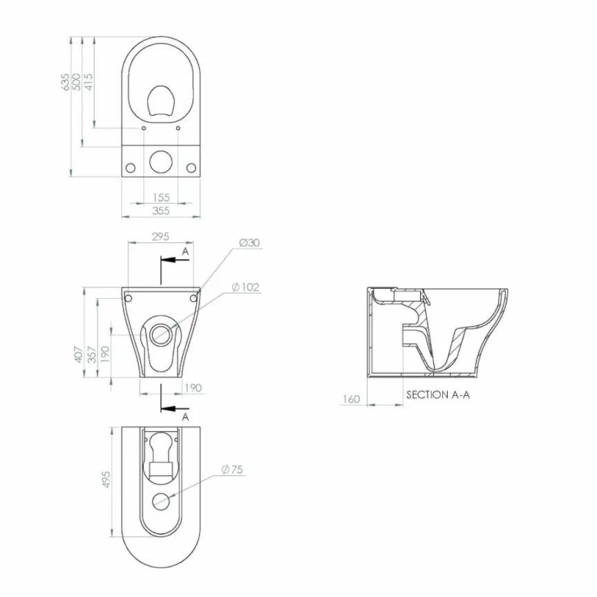 Saneux Prague Close Coupled Toilet with Rimless Pan, Cistern and Soft Close Seat - Image 8