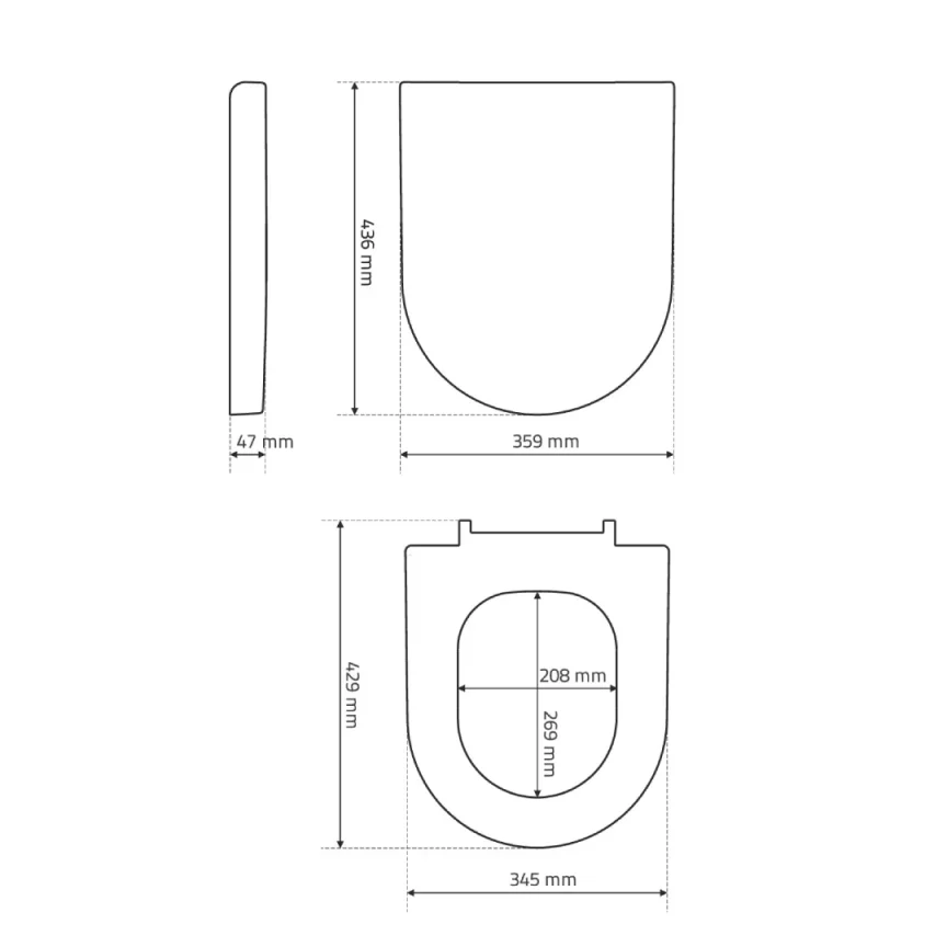 Saneux Prague Close Coupled Toilet with Rimless Pan, Cistern and Soft Close Seat - Image 10