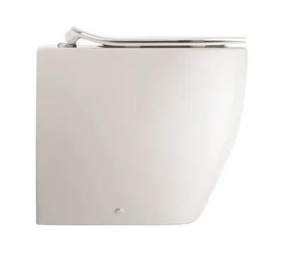 Crosswater Glide II Gloss White Back to Wall Rimless Toilet Pan and Soft Close Seat - Image 3