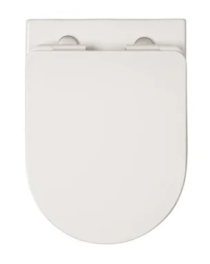 Crosswater Glide II Gloss White Back to Wall Rimless Toilet Pan and Soft Close Seat - Image 5