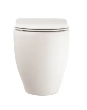 Crosswater Glide II Matt White Back to Wall Rimless Toilet Pan and Soft Close Seat - Image 4