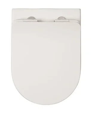 Crosswater Glide II Matt White Back to Wall Rimless Toilet Pan and Soft Close Seat - Image 5