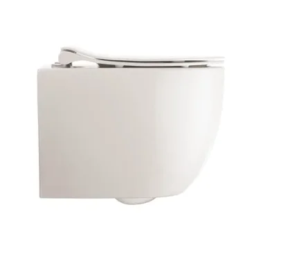 Crosswater Glide II Gloss White Wall Hung Short Projection Rimless Toilet Pan and Soft Close Seat
