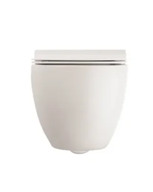 Crosswater Glide II Matt White Wall Hung Short Projection Rimless Toilet Pan and Soft Close Seat - Image 3