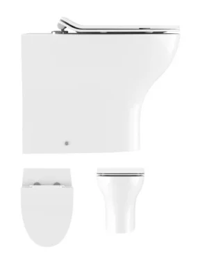 Crosswater Kai Back to Wall Toilet Pan and Soft Close Seat - Image 2