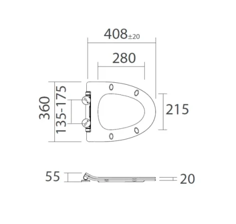 Crosswater Kai Back to Wall Toilet Pan and Soft Close Seat - Image 4