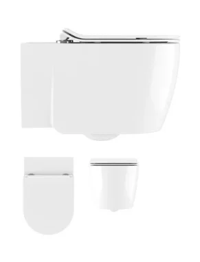 Crosswater Kai X Wall Hung Toilet Pan and Soft Close Seat - Image 3