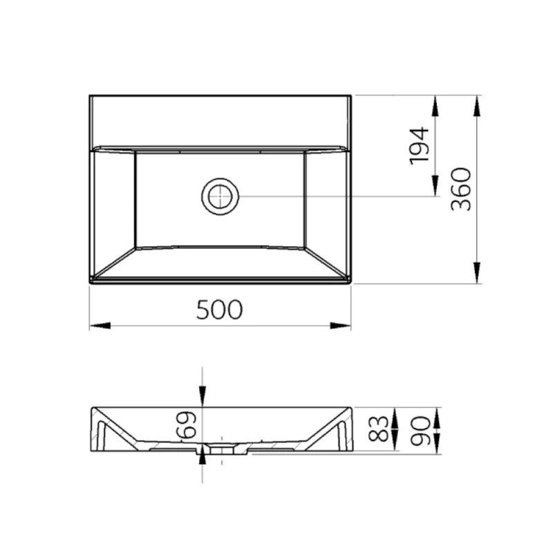 Faeber Venice 500mm Wall Mounted Basin Vanity Unit Matt White - Image 4