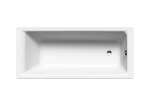 Kaldewei Puro Single Ended Shower Bath with Overflow White (Multiple Sizes)