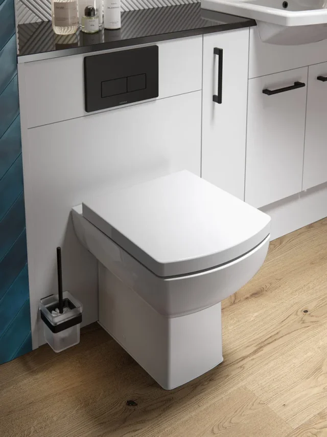 Saneux I-Line II Back to Wall Rimless Toilet Pan and Soft Close Seat - Image 2