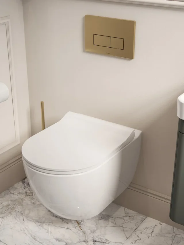 Saneux Prague Wall Hung Rimless Toilet Pan and Soft Close Seat - Image 2
