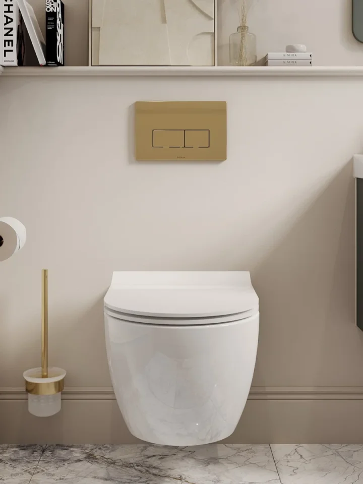 Saneux Prague Wall Hung Rimless Toilet Pan and Soft Close Seat - Image 3