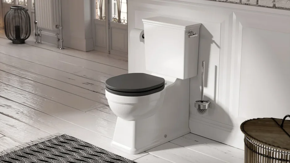 Saneux Sofia Close Coupled Toilet with Rimless Pan, Cistern and Soft Close Seat (Colours Available) - Image 5