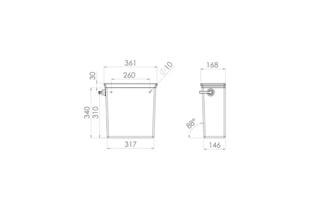 Saneux Sofia Close Coupled Toilet with Rimless Pan, Cistern and Soft Close Seat (Colours Available) - Image 7