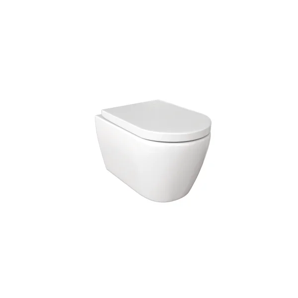 Saneux Uni Wall Hung Rimless Toilet Pan and Soft Close Seat