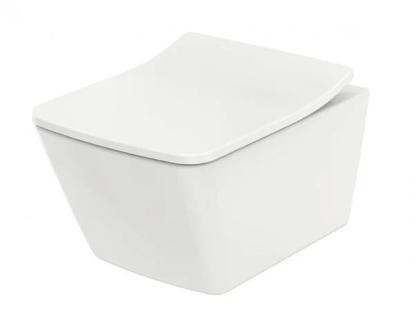 TOTO SP Washdown Square Wall Hung Rimless Toilet Pan and Soft Close Toilet Seat