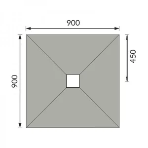 Abacus Elements Level Tray 9x9 Centre technical drawing - Image 2