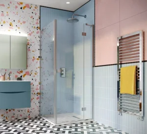 Crosswater Design 8 Side Panel 1000 Silver detail view - Image 2