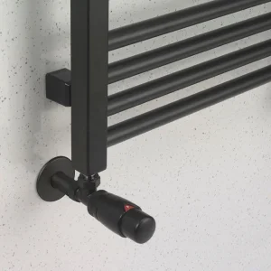 Crosswater Mpro Towel Warmer 480x1380 Matt Black detail view - Image 6
