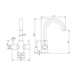 Crosswater Mpro Basin Monobloc No Waste Deck Mounted Chrome detail view - Image 3