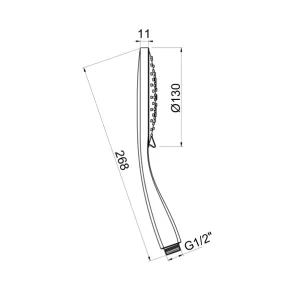 Crosswater Mpro Multi Handset 130mm Matt Black detail view - Image 5