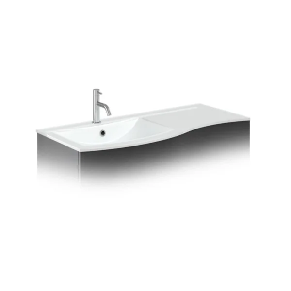 Crosswater Svelte S Basin Glass 1000 1TH Ice White