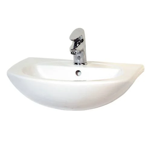 Eastbrook Loire Semi-recessed Basin 1th White