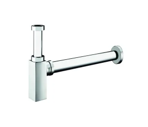 Just Taps Bottle Trap Square With 400mm Extension Pipe Chrome