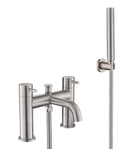 Just Taps Inox Deck Mounted Bath Shower Mixer With Kit