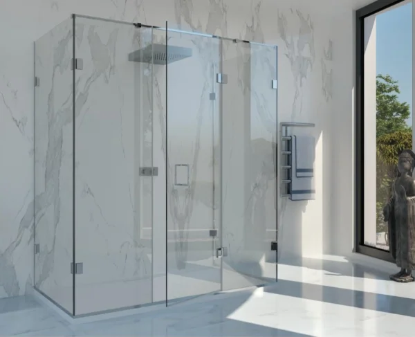 Shower Lab View 23 Standard-inline Panel + Door + Inline Panel + Two Return Panels 1577 X 866-886 X 2000