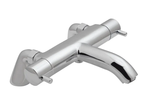 Vado Celsius Exposed Pillar Mounted Thermostatic Bath Shower Mixer Without Shower Kit Chrome